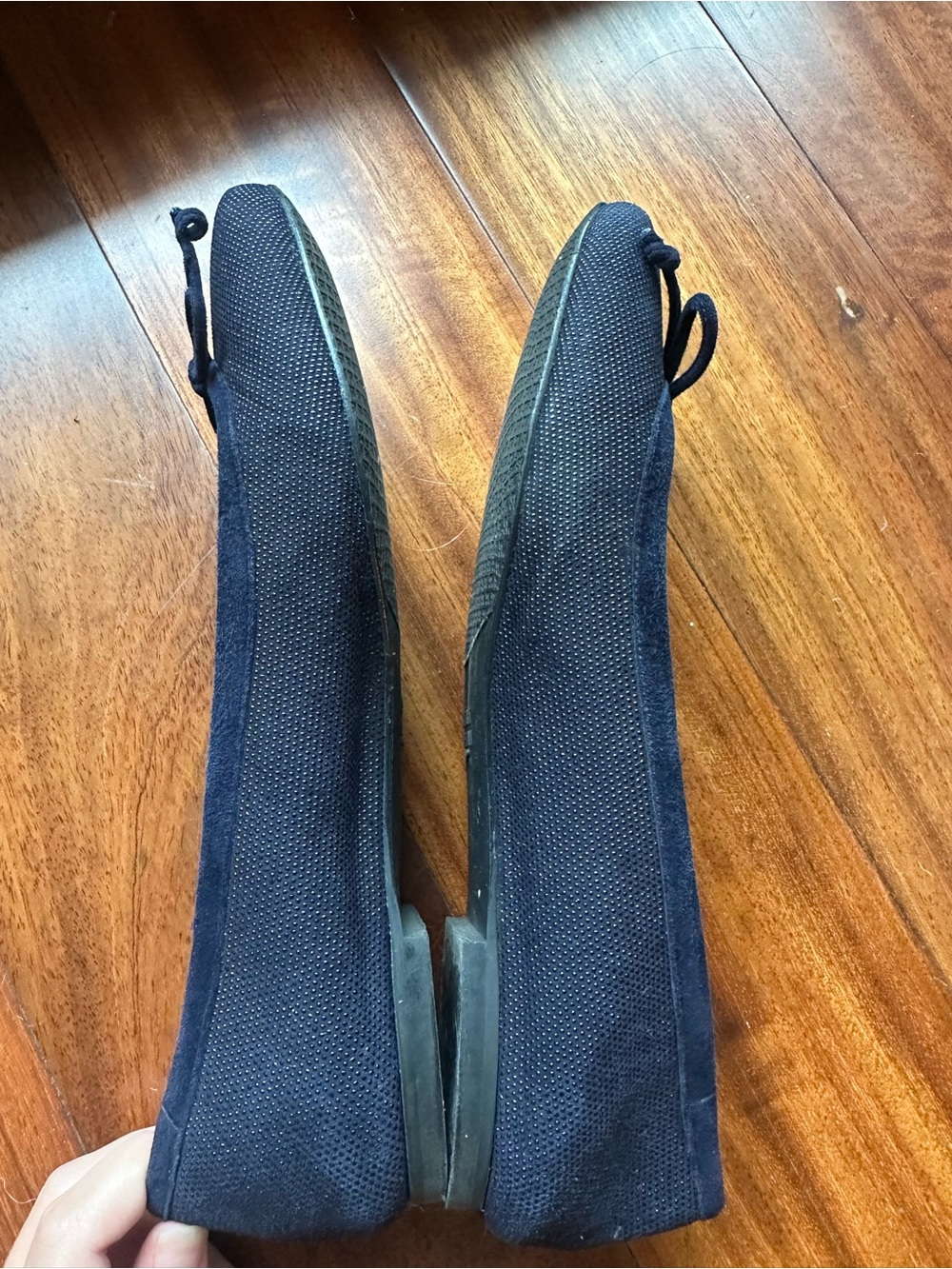 Stuart Weitzman Navy Bow Ballet Flats - Picture 3 of 7